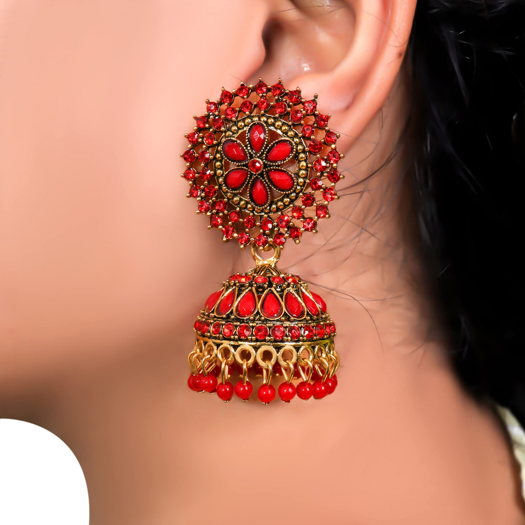 Buy Gold Earrings for Women by Crunchy Fashion Online | Ajio.com