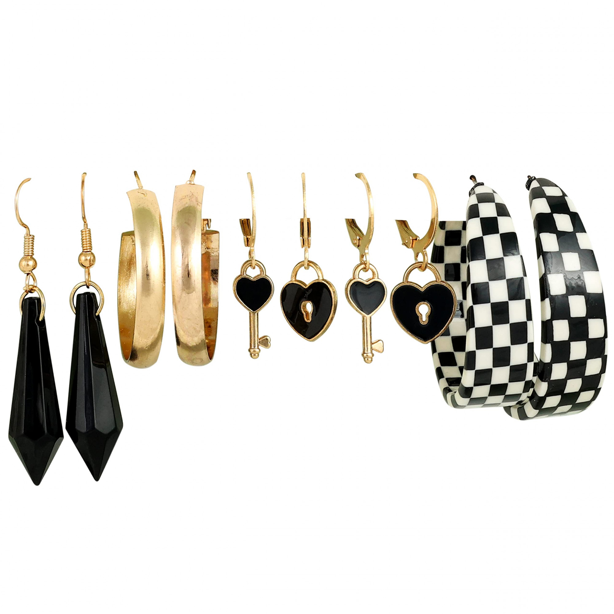 Gold plated dazzling black stone long drop earrings in rhinestones western  earrings alloy earrings for women and girls - AQUASTREET - 4233380
