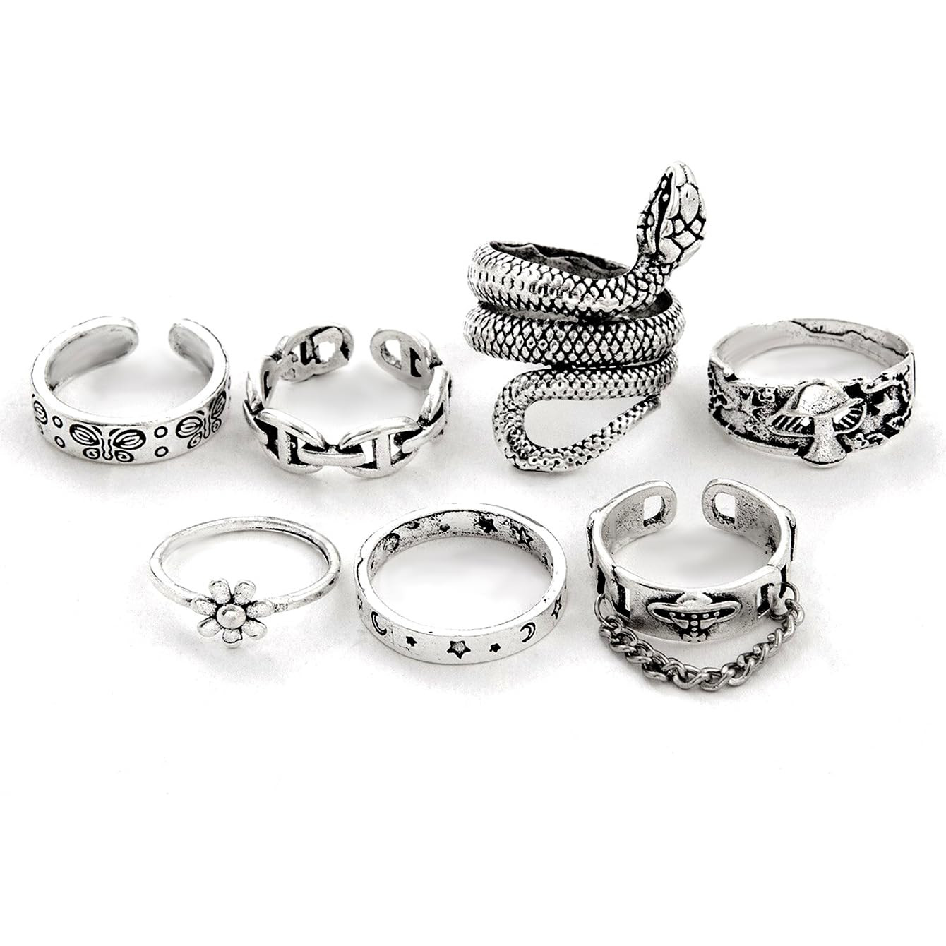 Rings Aesthetic for Girls Women Jewelry Stackable Joint Finger For Birthday  Gift | eBay