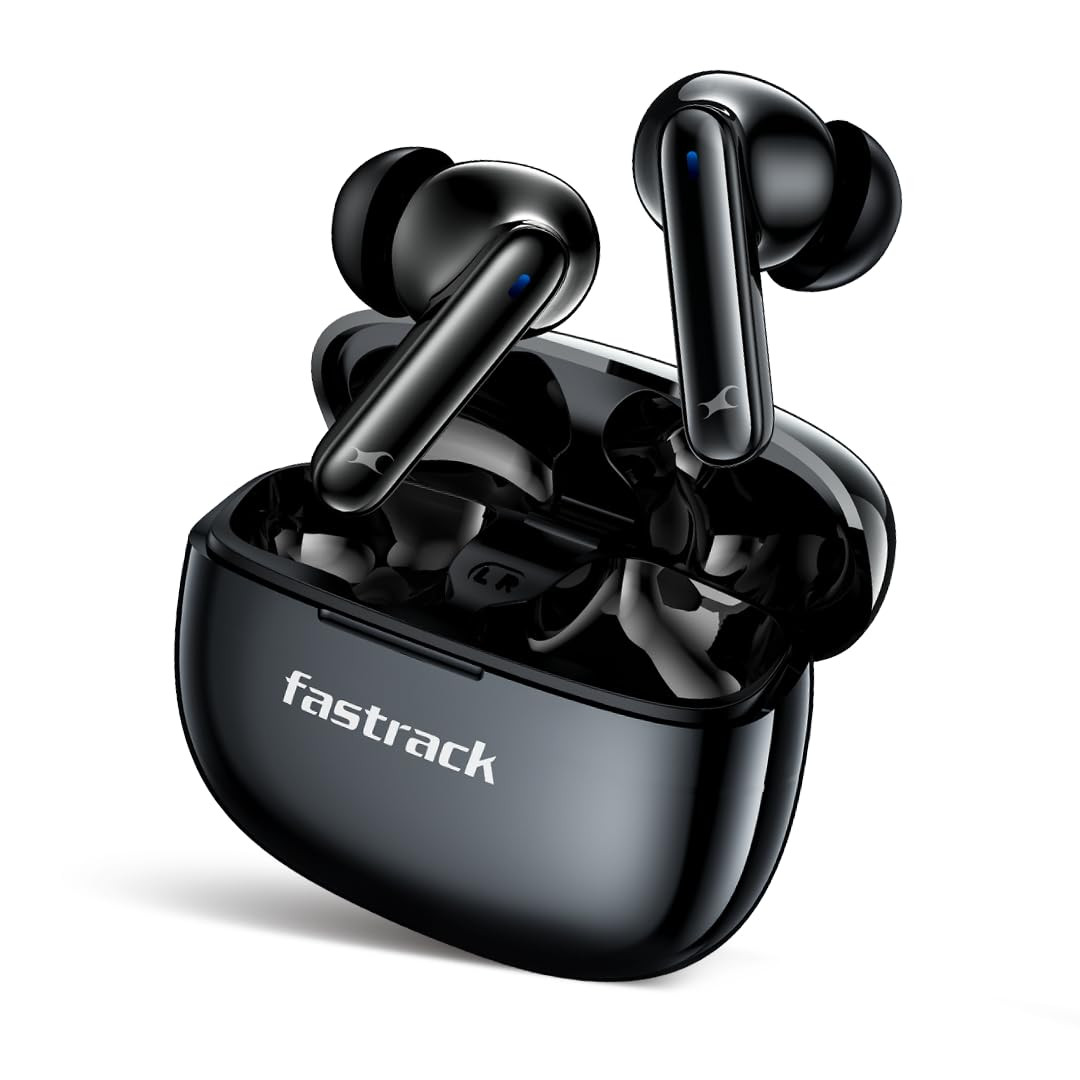 Fastrack Fpods Fx101Bt54 TWS Earbuds 40Hrs Playtime Quad Mic Enc for Crystal Clear Calls in Ear Low Latency Gaming Mode Upto 50MsNitrofast Charge