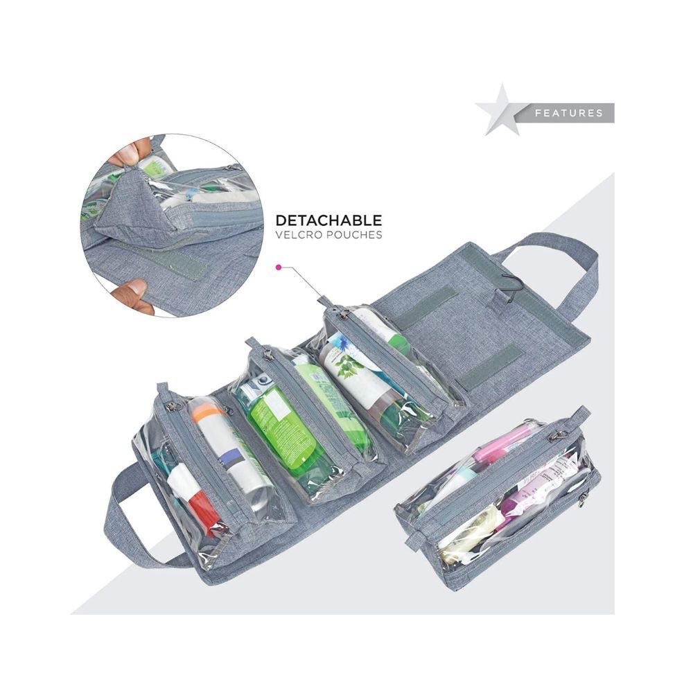FATMUG Oxford 6 Cms Cosmetic Pouch (M_600153SWBGA1_Light Grey)