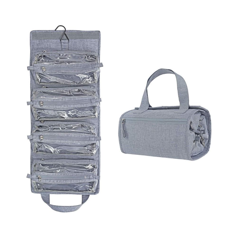 FATMUG Oxford 6 Cms Cosmetic Pouch (M_600153SWBGA1_Light Grey)
