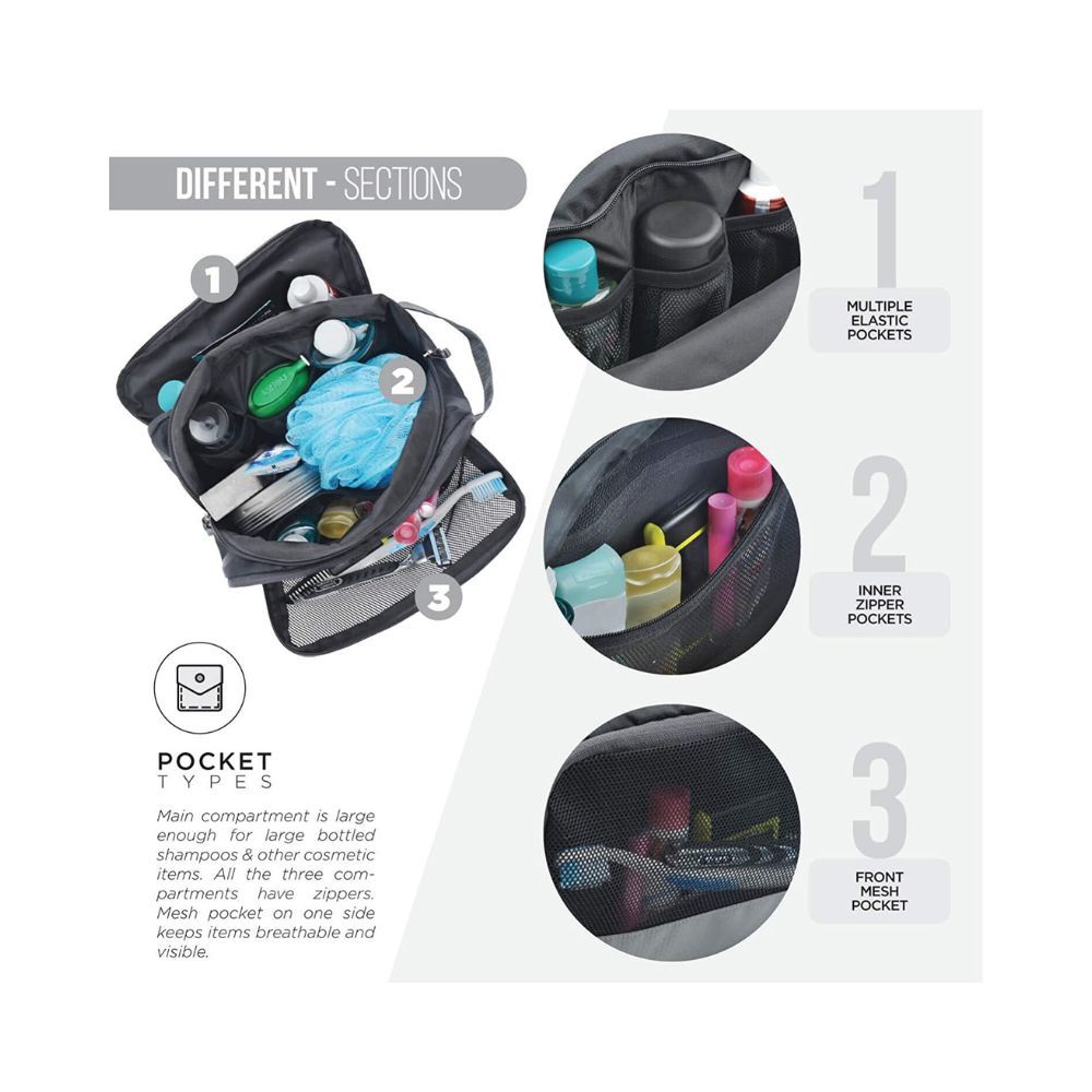 FATMUG Polyester Toiletry Bag (Black_600105SWBGA1)