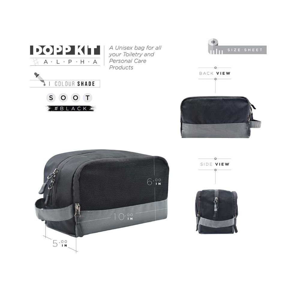 FATMUG Polyester Toiletry Bag (Black_600105SWBGA1)