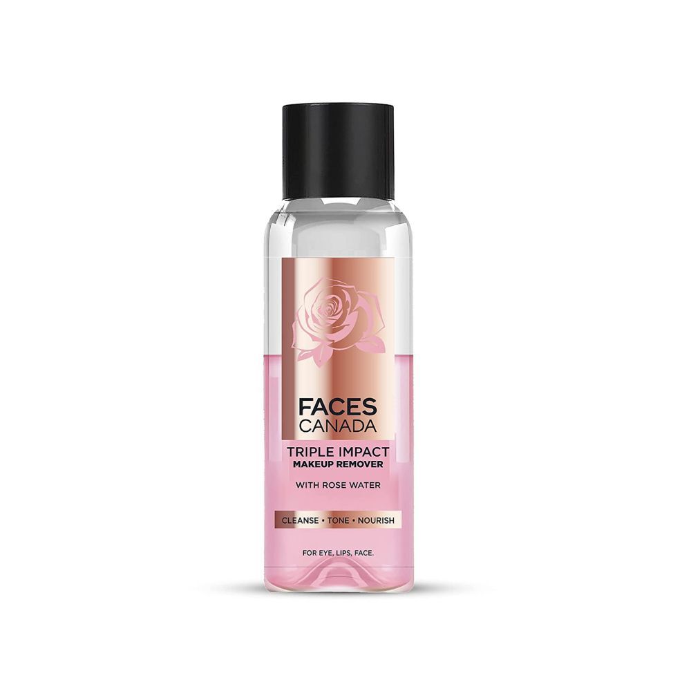 Fcae CandaTriple Impact Makeup Remover I Biphasic remover I With Rose Water I 3 in 1 I 120 ml
