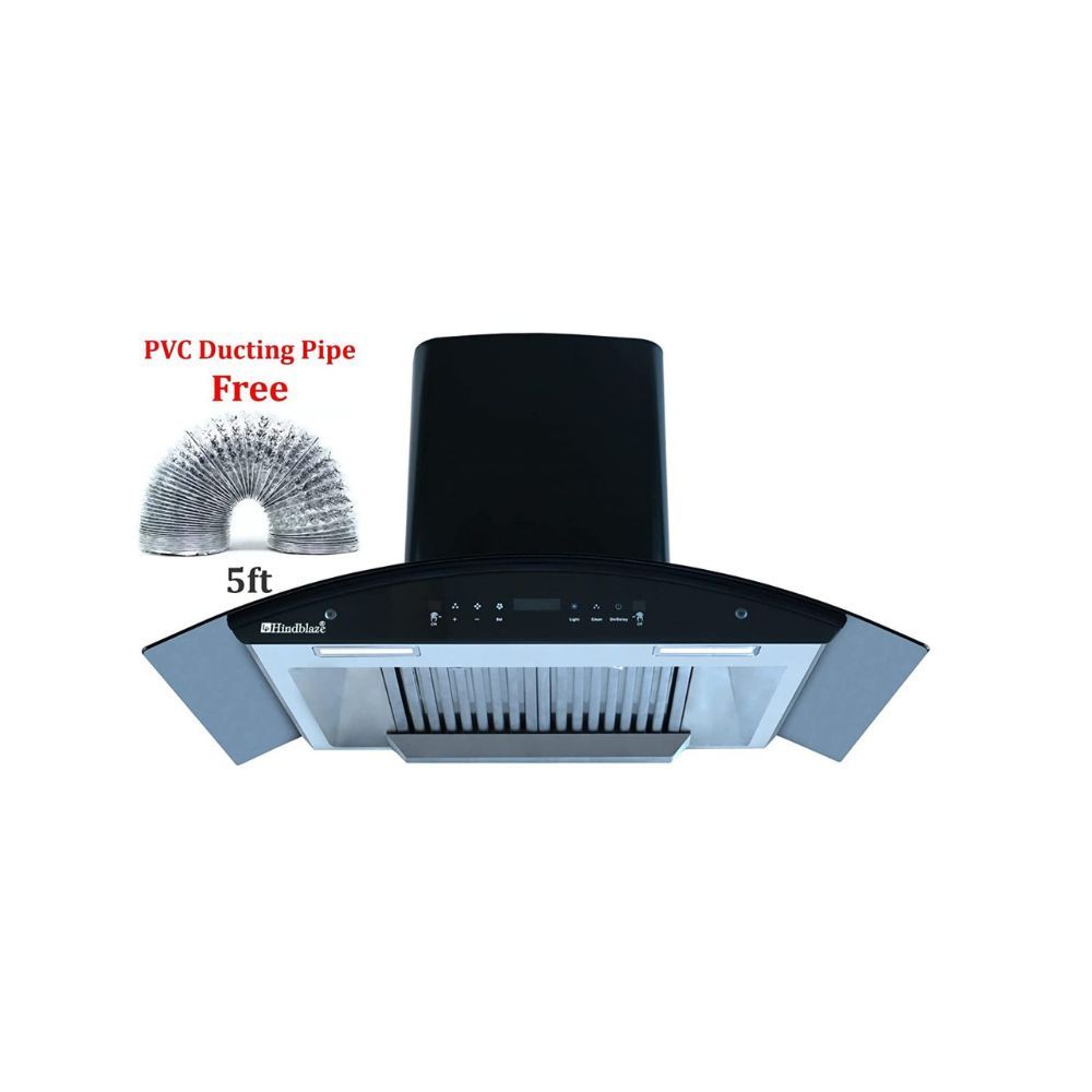 Filter Wall Mounted Kitchen Chimney (Black)