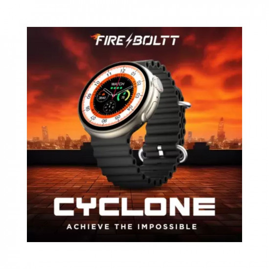 Fire-Boltt Cyclone 1.6'' Round Premium Display, Motion Sensor Gaming, APPEnabled GPS Sports Smartwatch (Active Black Strap, Onesize)