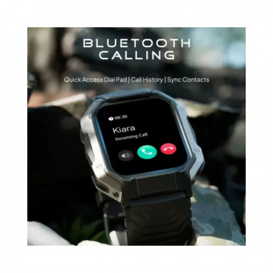 Fire-Boltt Shark 1.83'' Smartwatch with Rugged Outdoor Design, Bluetooth Calling Smartwatch (Black Strap, Free Size)