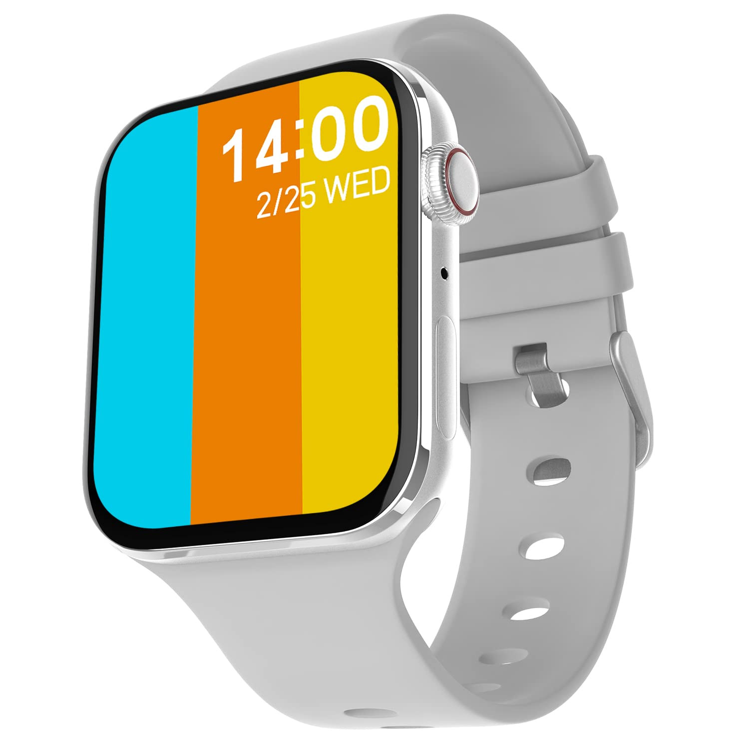 Fire-Boltt Visionary 178 AMOLED Bluetooth Calling Smartwatch with 368  448 Pixel Resolution Rotating Crown  60Hz Refresh Rate 100 Sports Mode TWS Connection Voice Assistance Silver