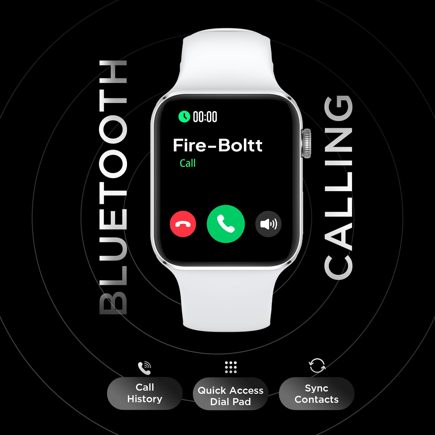 Fire-Boltt Visionary 178 AMOLED Bluetooth Calling Smartwatch with 368  448 Pixel Resolution Rotating Crown  60Hz Refresh Rate 100 Sports Mode TWS Connection Voice Assistance Silver