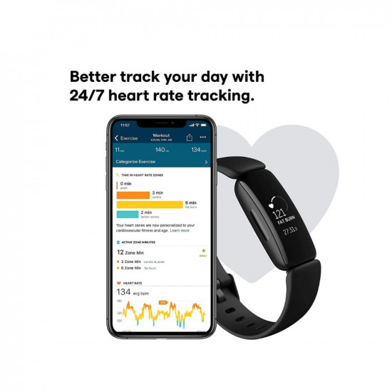 Fitbit Inspire 2 Health & Fitness Tracker with a Free 1-Year Premium Trial