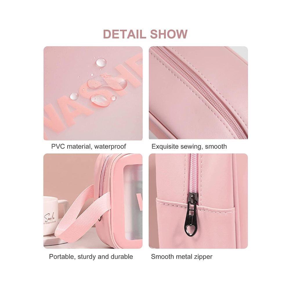 Flyngo Clear Makeup Pouch Set, Cosmetic Organizer Bag for Women and Girls
