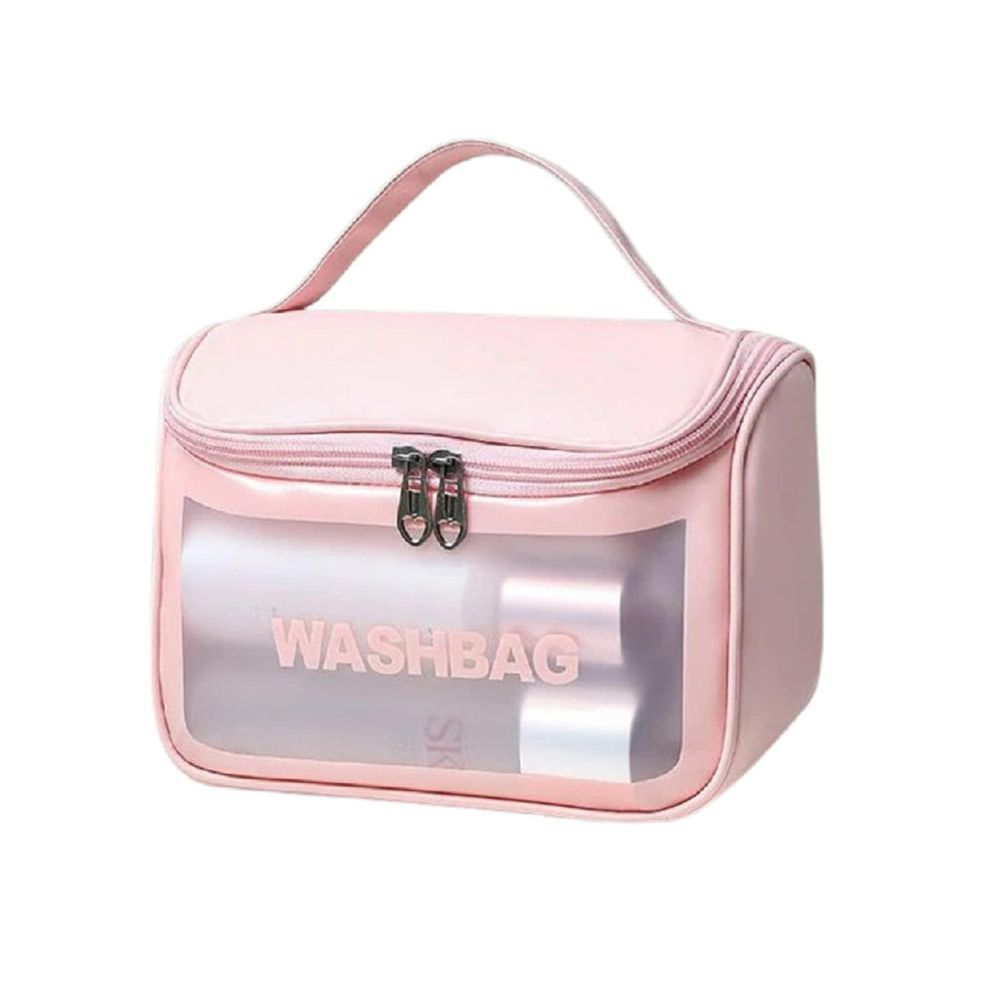 FLYNGO Multipurpose Cosmetic Organizer Bag Makeup Pouch for Women, and Girls for Travel (Pink)