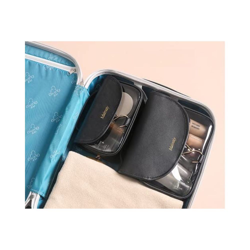 FLYNGO Solid 19 Cms Cosmetic Pouch (L_INVALID DATA_Black)