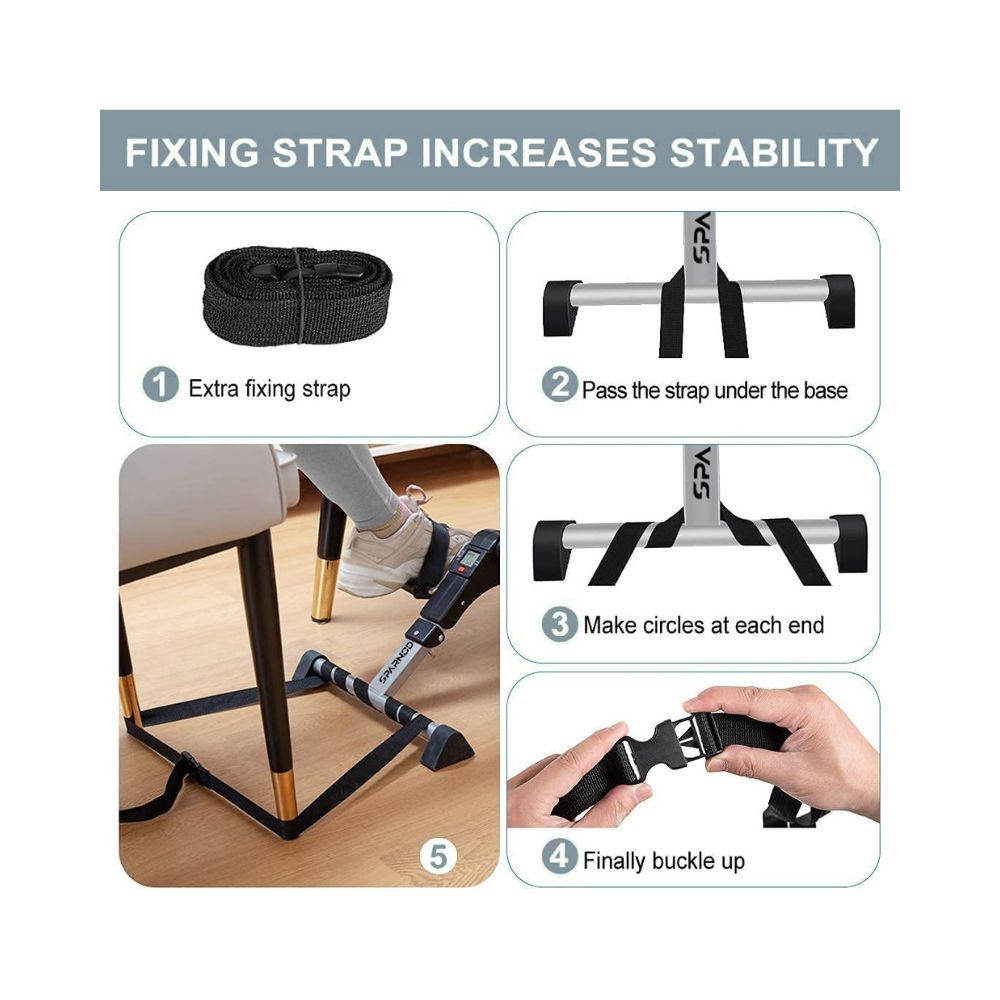 Frippery Fitness SMB-100 Mini Cycle Pedal Exerciser with Adjustable Resistance and Digital Display