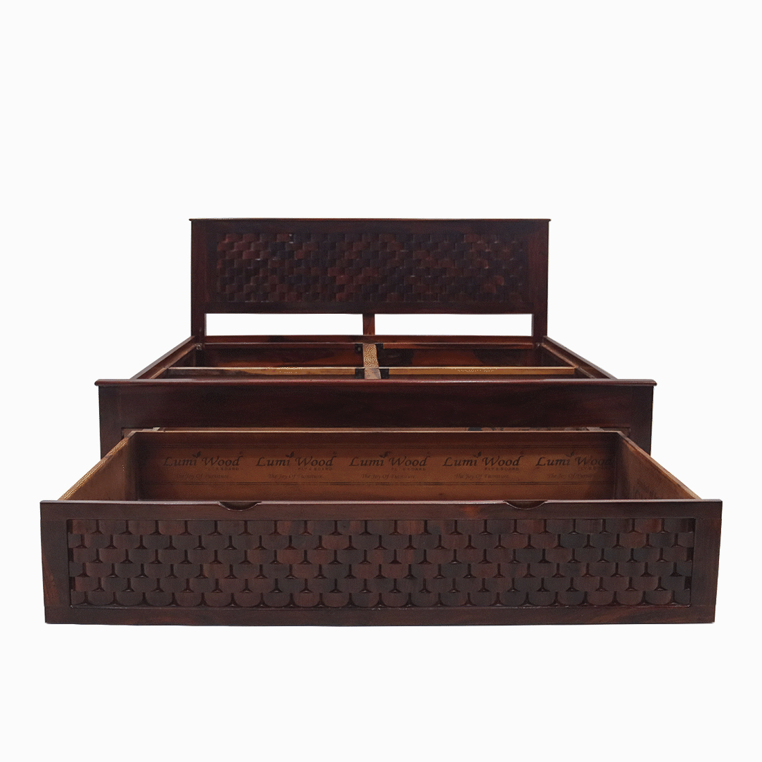 AARAM Furniture House Double Bed with Premium Wooden Quality and Design(Brown)