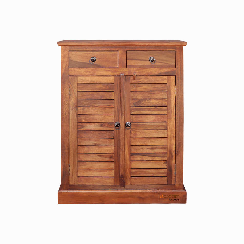 Aaram By Zebrs Solid Wood Shoe Rack  (Brown, 4 Shelves, Pre-assembled)