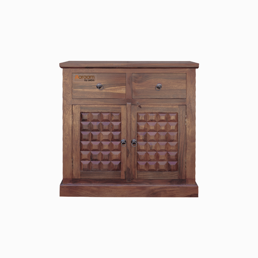 AARAM BY ZEBRS SIDEBOARD CABINET STORAGE WITH 2 DRAWERS & 2 SHELVES