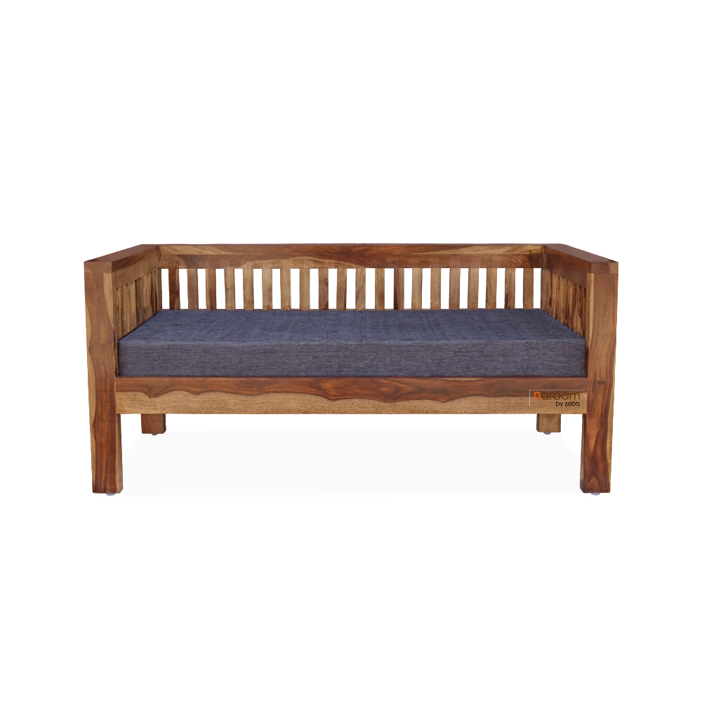 Aaram By Zebrs Sheesham Wood Sofa Set for Living Room in Natural Finish