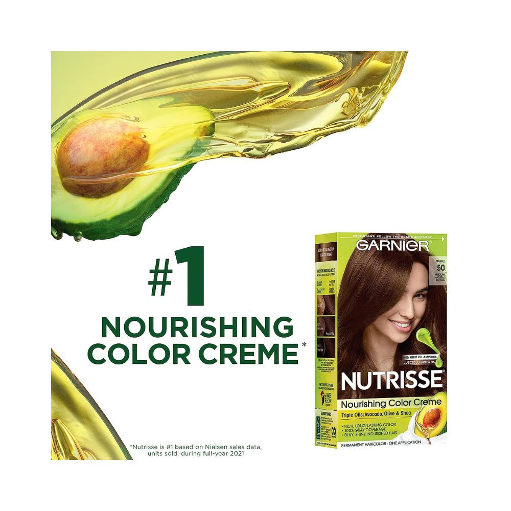 Garnier Nutrisse Nourishing Hair Color Creme, 122g - 40 Dark Brown