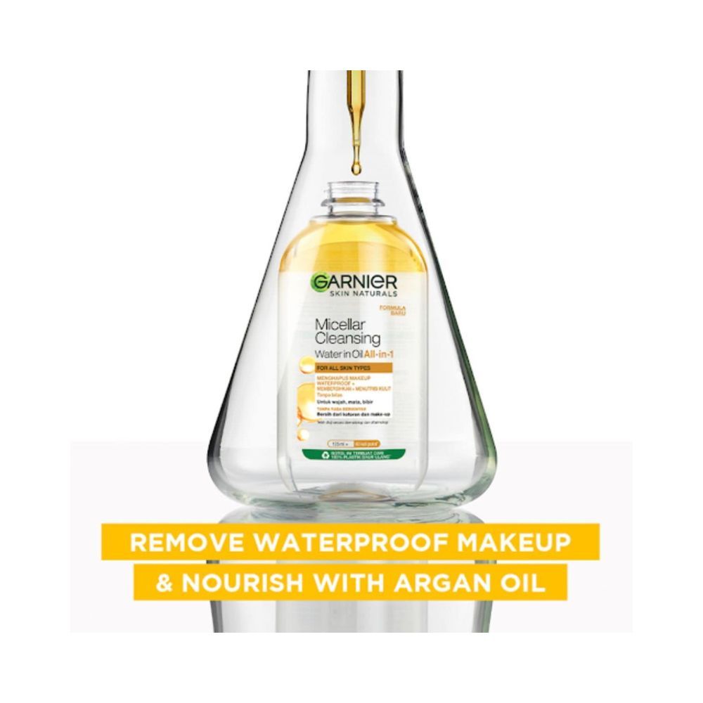 Garnier Skin Naturals, Cleansing Water for Waterproof Makeup, Nourishing Formula