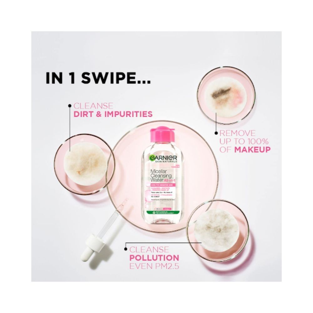 Garnier Skin Naturals, Cleansing Water, Hydrating & Soothing, Micellar Cleansing Water, 125 ml