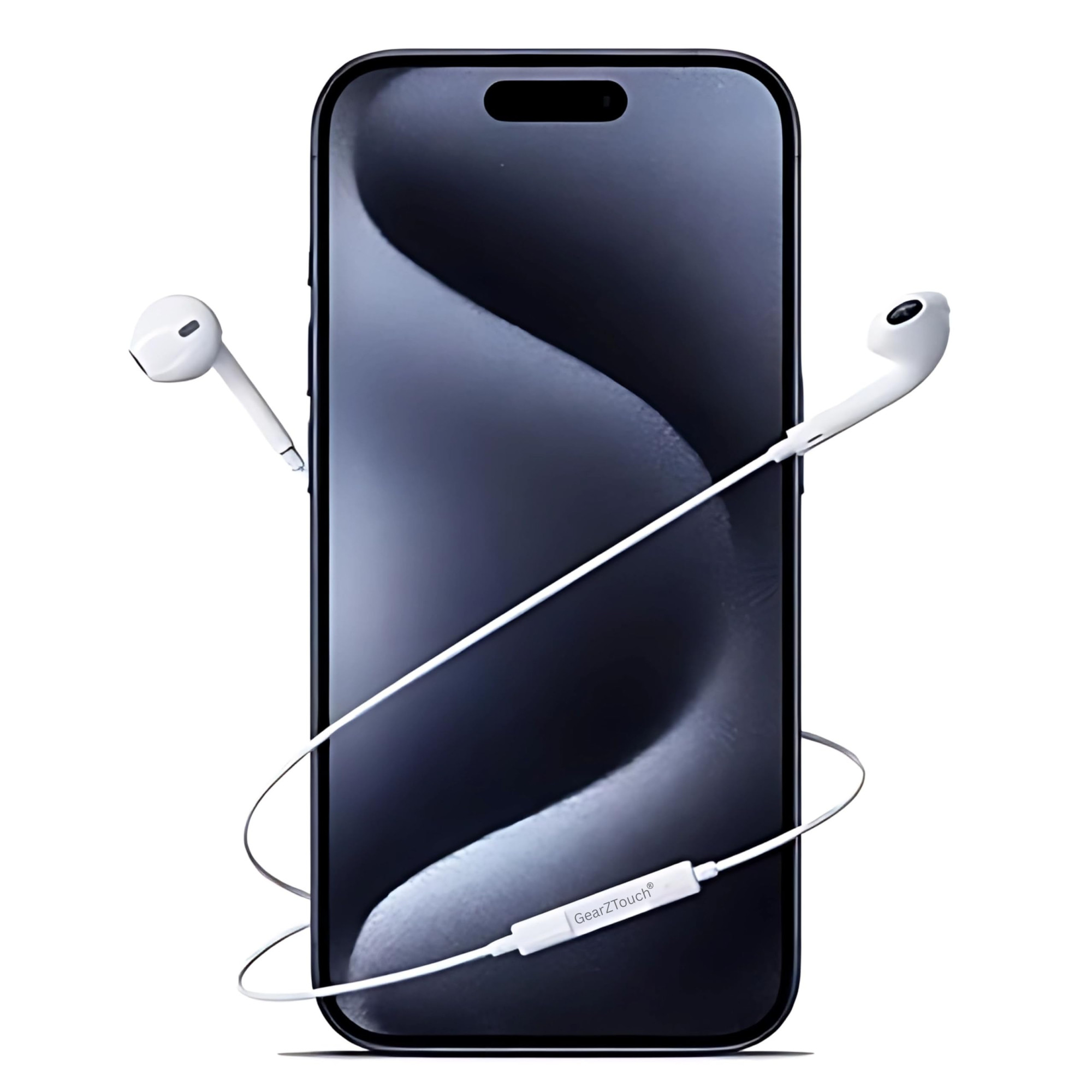 GEARZTOUCH iSHOT Wired Earphone with Powerful HD Mic for Clear Sound in-Line Volume Controller  Noise Cancellation Compatible with iPhone 14131211 Pro Max XsXRX78 Plus - All iOS- White
