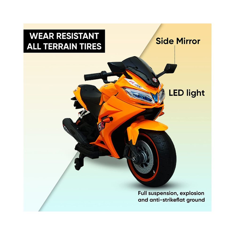 GettBoles 6666 Battery Operated Kids Electric Ride on Bike with Music