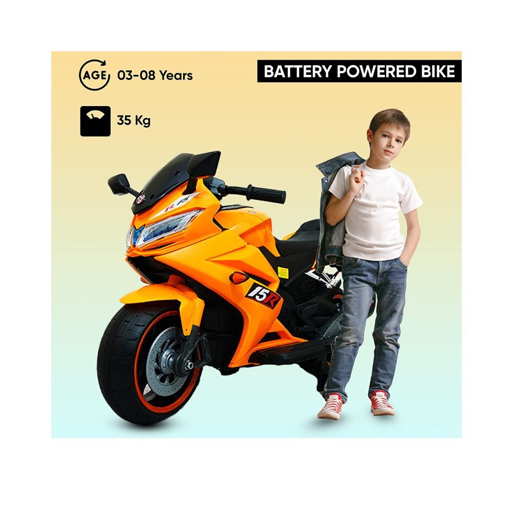 GettBoles 6666 Battery Operated Kids Electric Ride on Bike with Music
