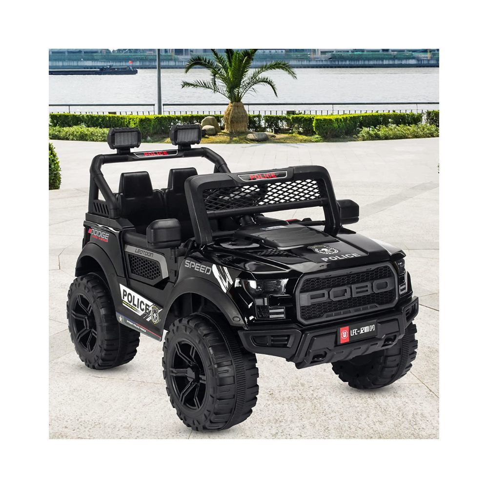 GettBoles Pobo Electric Battery Operated Ride on Jeep for Kids of Age 2 to 6 Years- The Metallic Painted Driving Ride on Car with Music