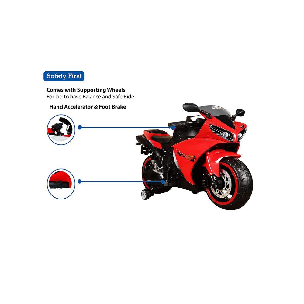GettBoles Rapid Racer 12V Battery Operated Ride on Bike for Kids of Age 2.5 to 8 Years
