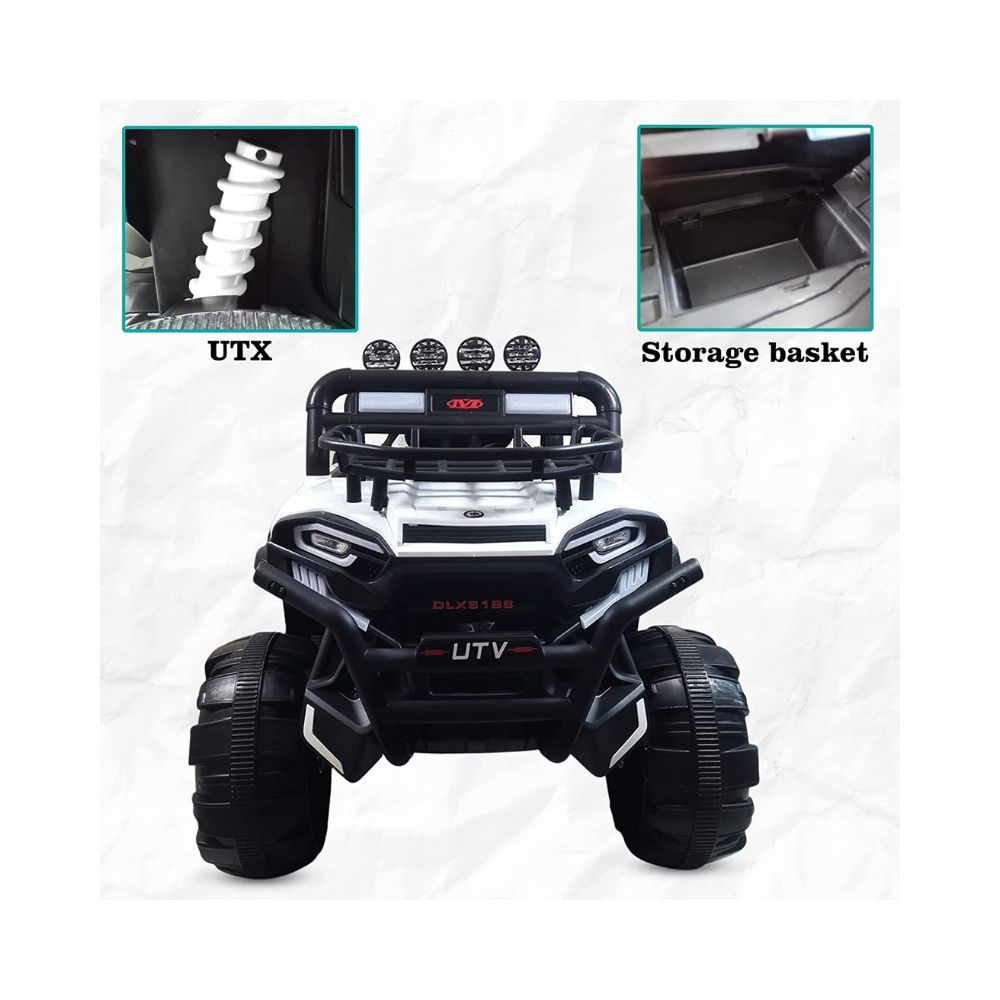 GettBoles UTX 4X4 Big Wheeler Electric Rechargeable Jeep for Kids of Age 2 to 8 Years