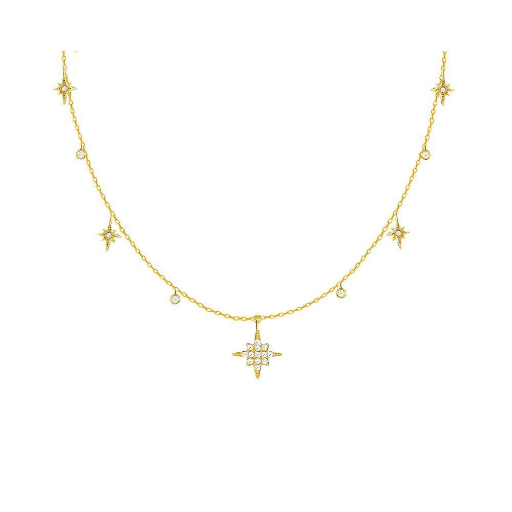 GIVA 925 Sterling Silver 18k Gold Plated Constellation Drop Necklace