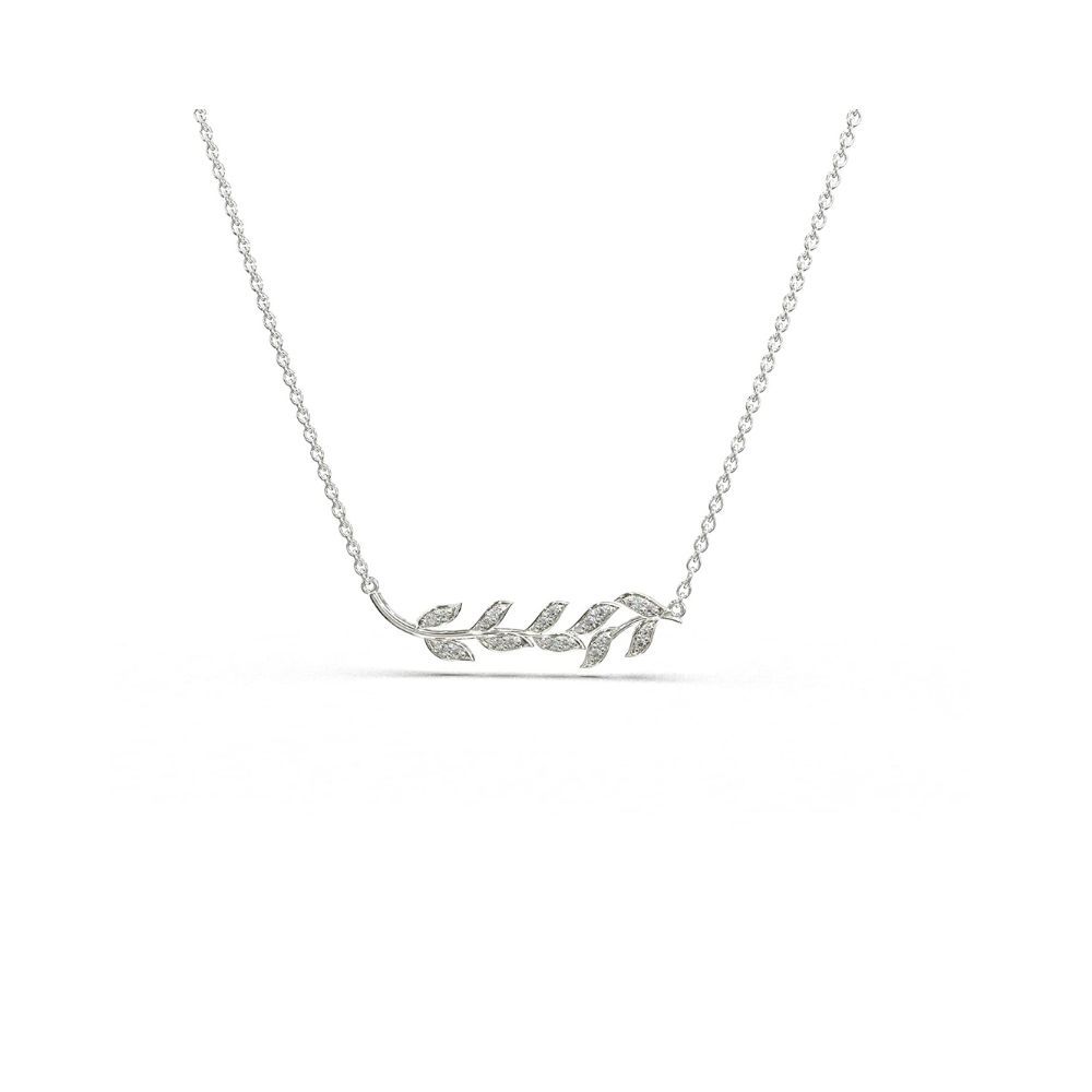 GIVA 925 Sterling Silver Anushka Sharma Classic Leaf Necklace with Chain
