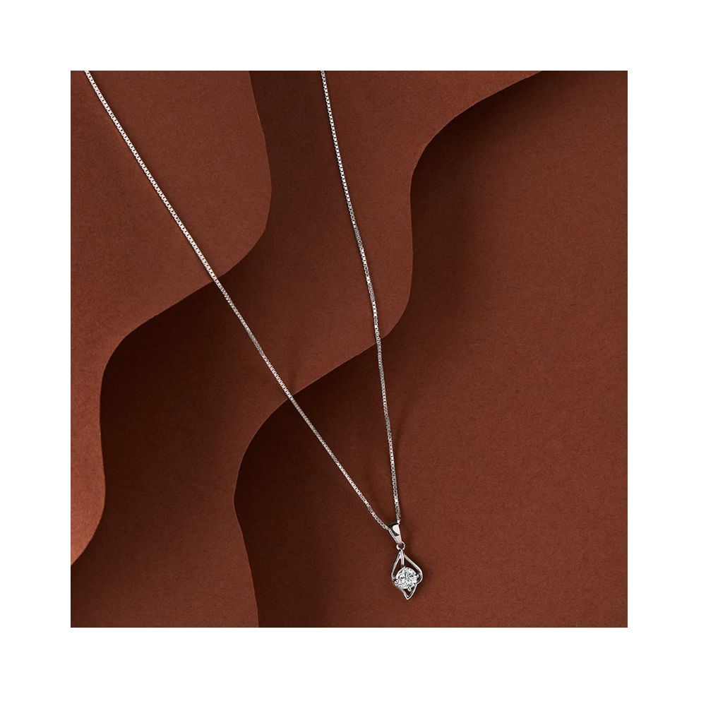 GIVA 925 Sterling Silver Anushka Sharma Falling Dew Necklace with Box Chain