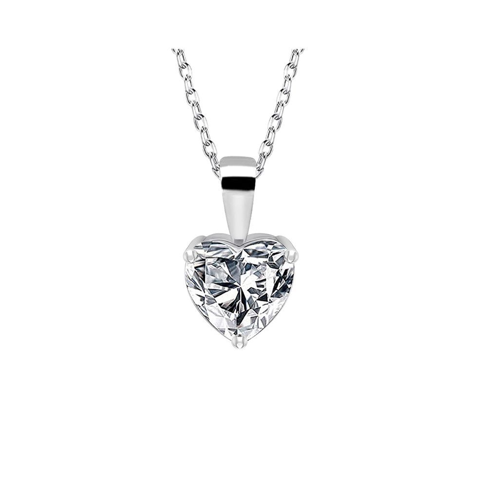 GIVA 925 Sterling Silver Anushka Sharma Solitaire Heart Necklace