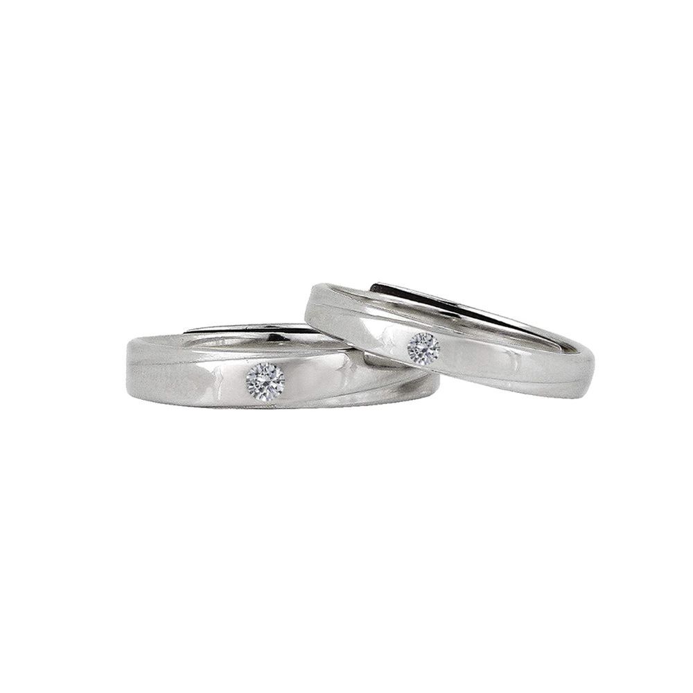 GIVA 925 Sterling Silver Forever Couple Band, Adjustable