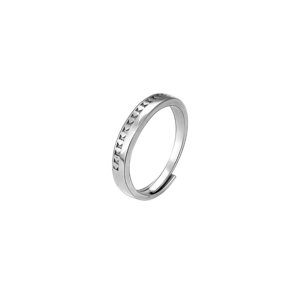 GIVA 925 Sterling Silver Shruti Haasan Zircon Solitaire Spin Ring