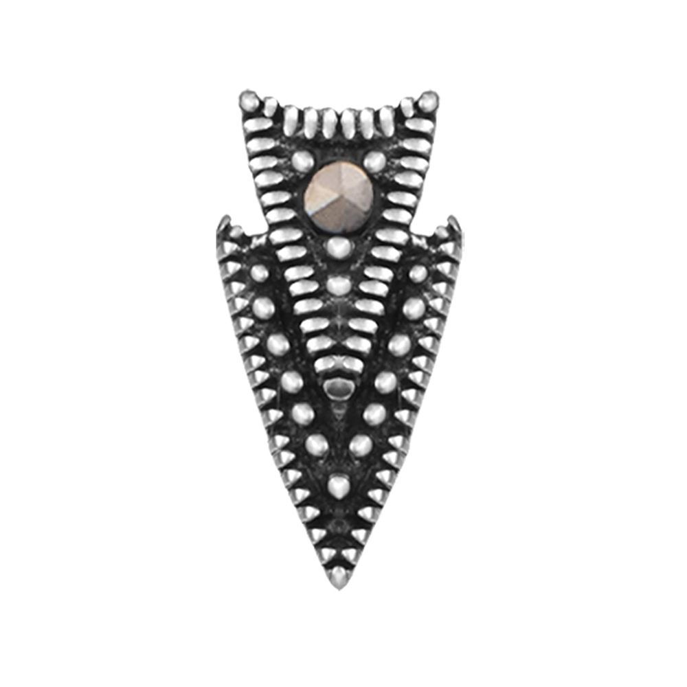 GIVA AVNI 925 Oxidised Silver Arrow Nose Pin | Nose Pin for Women & Girls