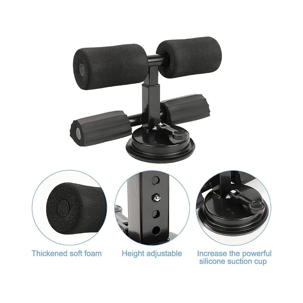 Glaceon Portable Sit Up Assistant Device with Strong Suction Cups, Adjustable Sit Up Bar