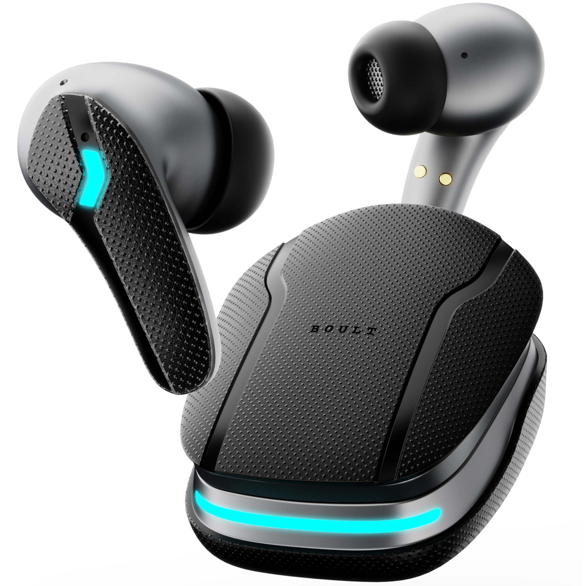 GOBOULT Newly Launched Astra Neo Bluetooth Earbuds with 70H Playtime 40mm Bass Drivers Zen ENC Mic Type-C Fast Charging 4 EQ Modes Bluetooth IPX5 Wireless Earbuds Black
