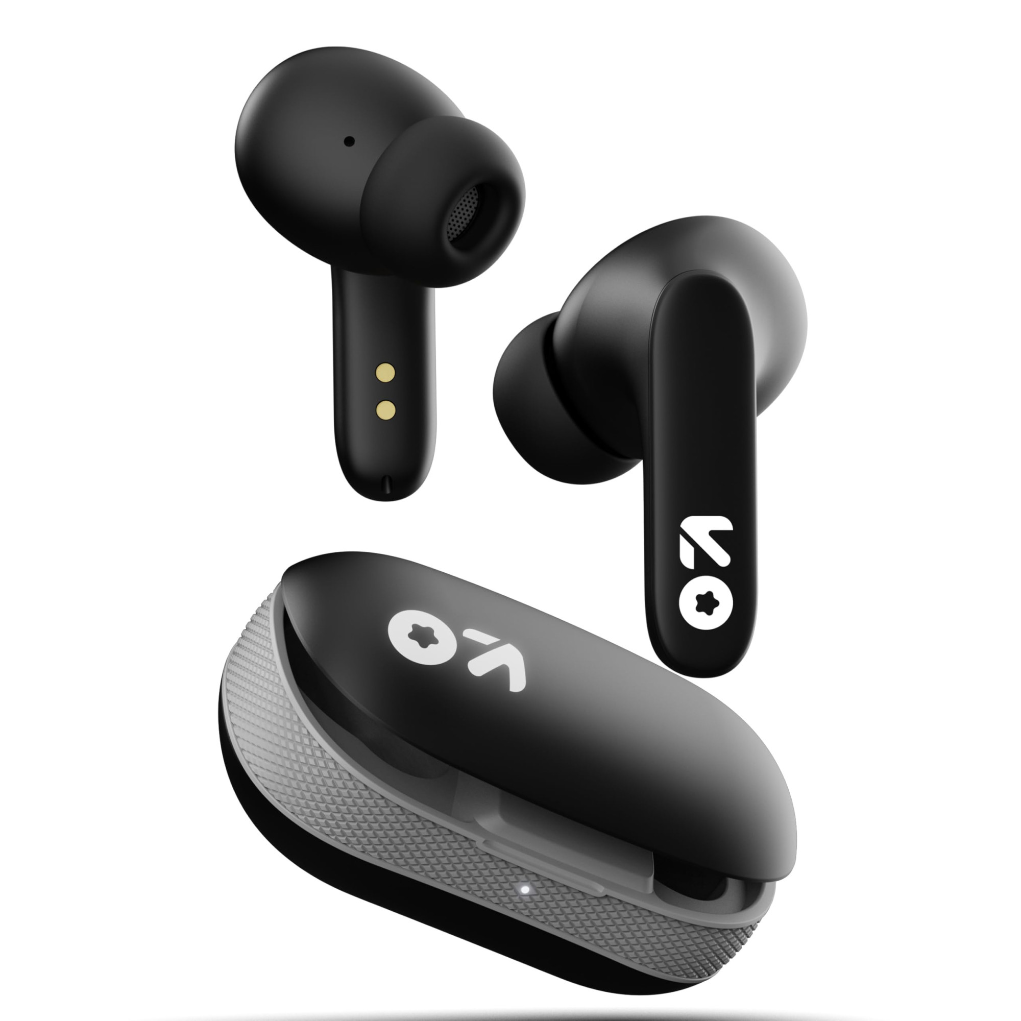 GOBOULT Z20 Truly Wireless Bluetooth Ear Buds with 51H Playtime Zen Calling ENC Mic Made in India Low Latency Gaming Touch Controls Rich Bass Drivers TWS Earbuds Bluetooth Wireless Jet Black