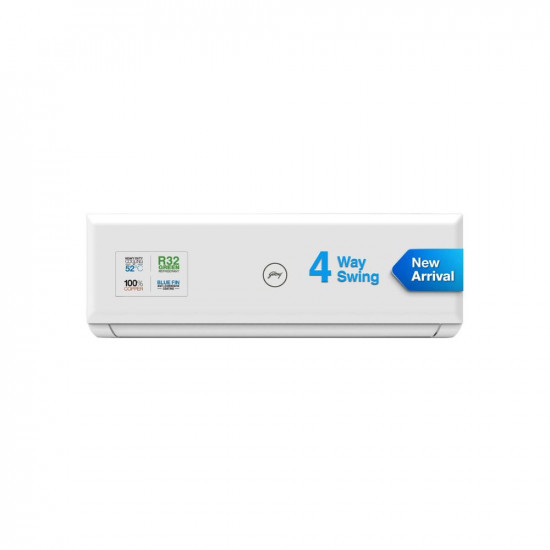 Godrej 15 Ton 3 Star 4-Way Air Swing Fixed Speed Split AC Copper Anti-Dust Filter 2023 Model AC 15T SFC 18PTC3-WWP White