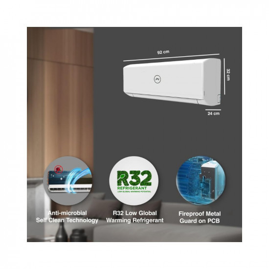 Godrej 15 Ton 3 Star 4-Way Air Swing Fixed Speed Split AC Copper Anti-Dust Filter 2023 Model AC 15T SFC 18PTC3-WWP White