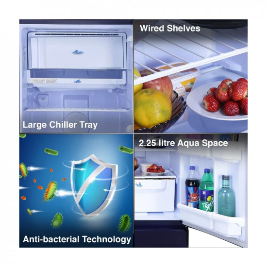 Godrej 180 L 2 Star Advanced Capillary Technology, With Jumbo Vegetable Tray Direct Cool Single Door Refrigerator(2023 Model, RD EDGE 205B WRF PP BL, Pep Blue)