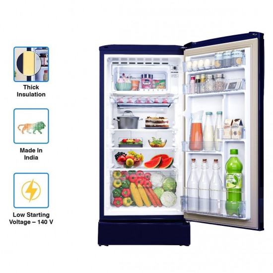 Godrej 180 L 3 Star Farm Fresh Crisper Technology With Jumbo Vegetable Tray Direct Cool Single Door Refrigerator