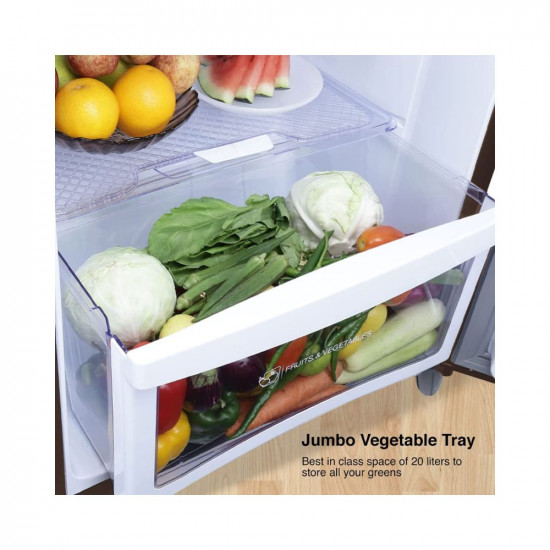 Godrej 234 L 2 Star Inverter, 24 Days farm Freshness Frost Free Double Door Refrigerator(RT EONALPHA 250B 25 RI JD PR, Jade Purple)