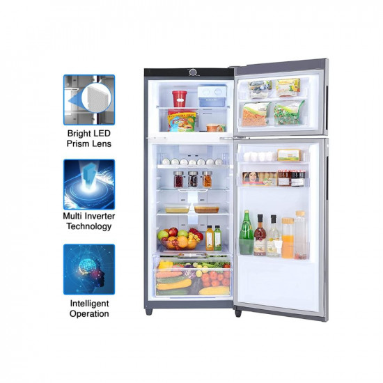Godrej 244 L 3 Star Convertible Freezer 6-In-1, 30 Days Farm Freshness, Frost Free Inverter Double Door Refrigerator(2023 Model, RF EON 265C RCIF FS ST, Fossil Steel)