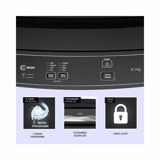 Godrej 6 5 Kg 5 Star Fully Automatic Top Loading Washing Machine WTEON 650 AP 5 0 GPGR