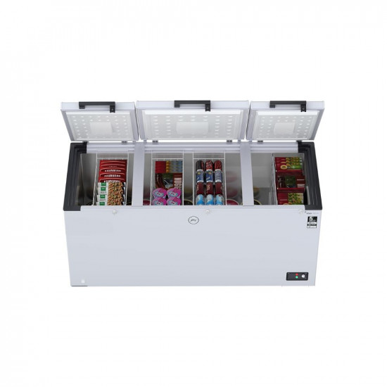 Godrej 600 L Triple Door Convertible Deep Freezer (DH EPenta 625D 41 CMFH3M Rw, White, Pentacool Technology)